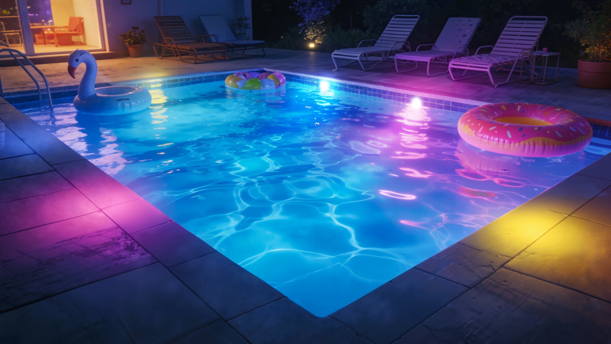 Verabschieden Sie sich von dunklen Poolnächten – mit stimmungsvoller Beleuchtung bis weit nach Sonnenuntergang