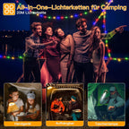 Guirlande lumineuse de camping USB Ollny blanc chaud et multicolore