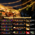 Guirlande lumineuse de camping USB Ollny blanc chaud et multicolore
