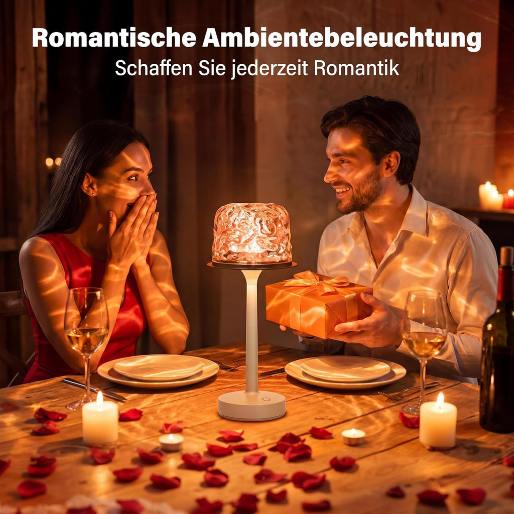 Ollny LED-Ozeanwellen-Projektorlampe für Badezimmer, Dusche, Badewanne (16 Modi, IP44 wasserdicht)
