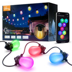 Catena luminosa a LED RGBW Ollny S14 per esterni, per giardino, feste e terrazze (estensibile, controllo tramite app, impermeabile IP65)