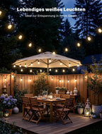 Catena luminosa a LED RGBW Ollny S14 per esterni, per giardino, feste e terrazze (estensibile, controllo tramite app, impermeabile IP65)
