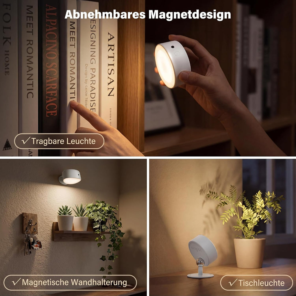 Ollny 2 Stück LED-Wandleuchte für Schlafzimmer, Nachttisch und zum Lesen