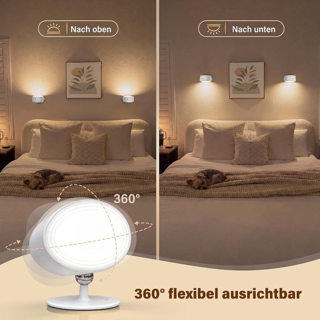 Ollny 2 Stück LED-Wandleuchte für Schlafzimmer, Nachttisch und zum Lesen