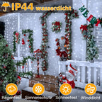 Ollny 200 LEDs 2m*2m USB Kupferdraht Vorhang Lichterkette mit Haken (Kaltweiß, IP44 wasserdicht)