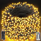Ollny Guirlande lumineuse 1000 LED 100 m pour extérieur, jardin, balcon, mariage, fête (blanc chaud, 8 modes, étanche IP44)