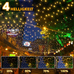 Ollny 400 LEDs 40m Lichterkette außen für Garten Balkon Hochzeit Party (Warmweiß, 8 Modi, IP44 wasserdicht)