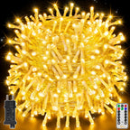 Ollny 800 LEDs 80m Lichterkette außen für Garten Balkon Hochzeit Party (Warmweiß, 8 Modi, IP44 wasserdicht)