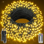 Ollny 200 LEDs 20m Lichterkette Weihnachtsbaum außen für Party (Warmweiß, 8 Modi, IP44 wasserdicht)