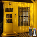 Ollny 300 LEDs 3m*3m Vorhangleuchten für den Außenbereich (anschließbar, IP67 wasserdicht, warmweiß, 8 Modi)