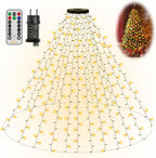 Ollny Solar Lichterkette Aussen für 150, 180, 240cm Tannenbaum (Warmweiß, 8 Modi, Timer, IP44 Wasserdichte)