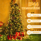 Ollny Solar Lichterkette Aussen für 150, 180, 240cm Tannenbaum (Warmweiß, 8 Modi, Timer, IP44 Wasserdichte)