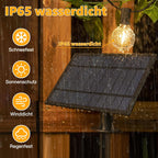 Ollny G40 10m Solar Lichterkette Außen für Garten, Balkon, Partydeko (16+1 Glühbirnen, 3 modi, IP45 wasserdicht)
