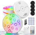 Ollny LED-Poolleuchten für Pool, Teich, Whirlpool, Springbrunnen, Aquarium (wiederaufladbar, 16 Farben, IP67 wasserdicht)