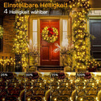 Ollny 400 LEDs 40m Lichterkette Weihnachtsbaum außen für Party (Warmweiß, 8 Modi, IP44 wasserdicht)