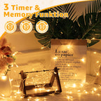 Ollny 600 LEDs 60m Lichterkette außen für Garten Balkon Hochzeit Party (Warmweiß, 8 Modi, IP44 wasserdicht)