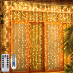 Ollny 300 LEDs 3m*3m USB und Fernbedienung Weihnachtslichterkette (Warmweiß, 8 Modi, IP44 wasserdicht)