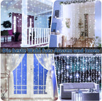 Ollny 300 LEDs 3m*3m USB und Fernbedienung Weihnachtslichterkette (Kaltweiß, 8 Modi, IP44 wasserdicht)